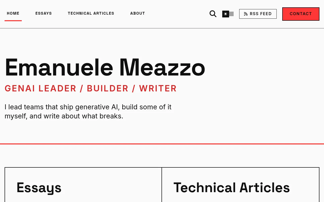 Screenshot of emanuelemeazzo.com