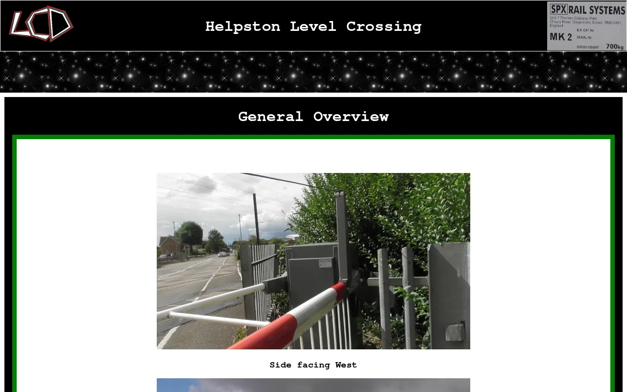 Screenshot of helpston.levelcrossings.net