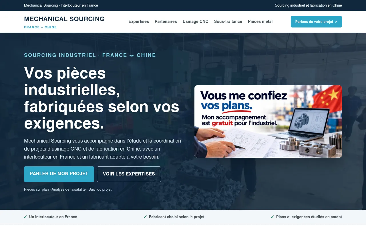 Screenshot of mechanicalsourcing.fr