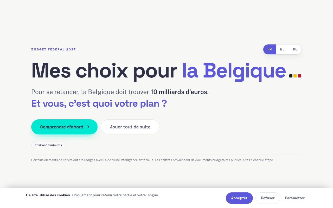 Screenshot of meschoixpourlabelgique.be