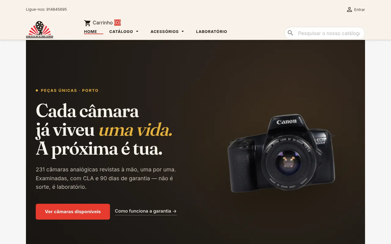Screenshot of maquinasdeoutrostempos.pt