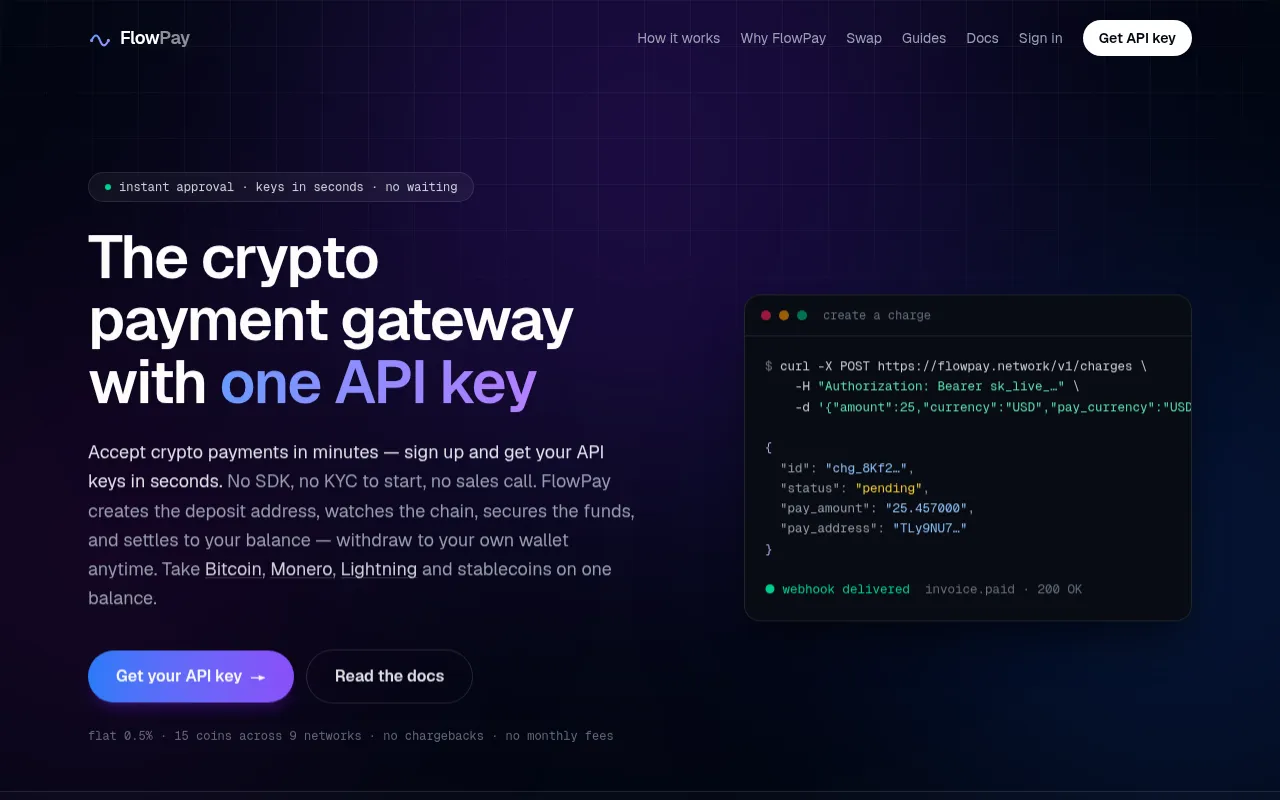 Screenshot of flowpay.network