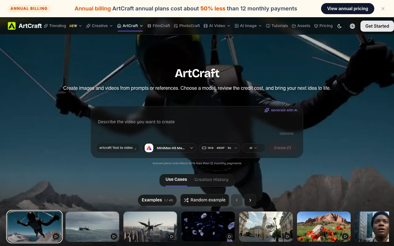 Screenshot of artcraft.tools
