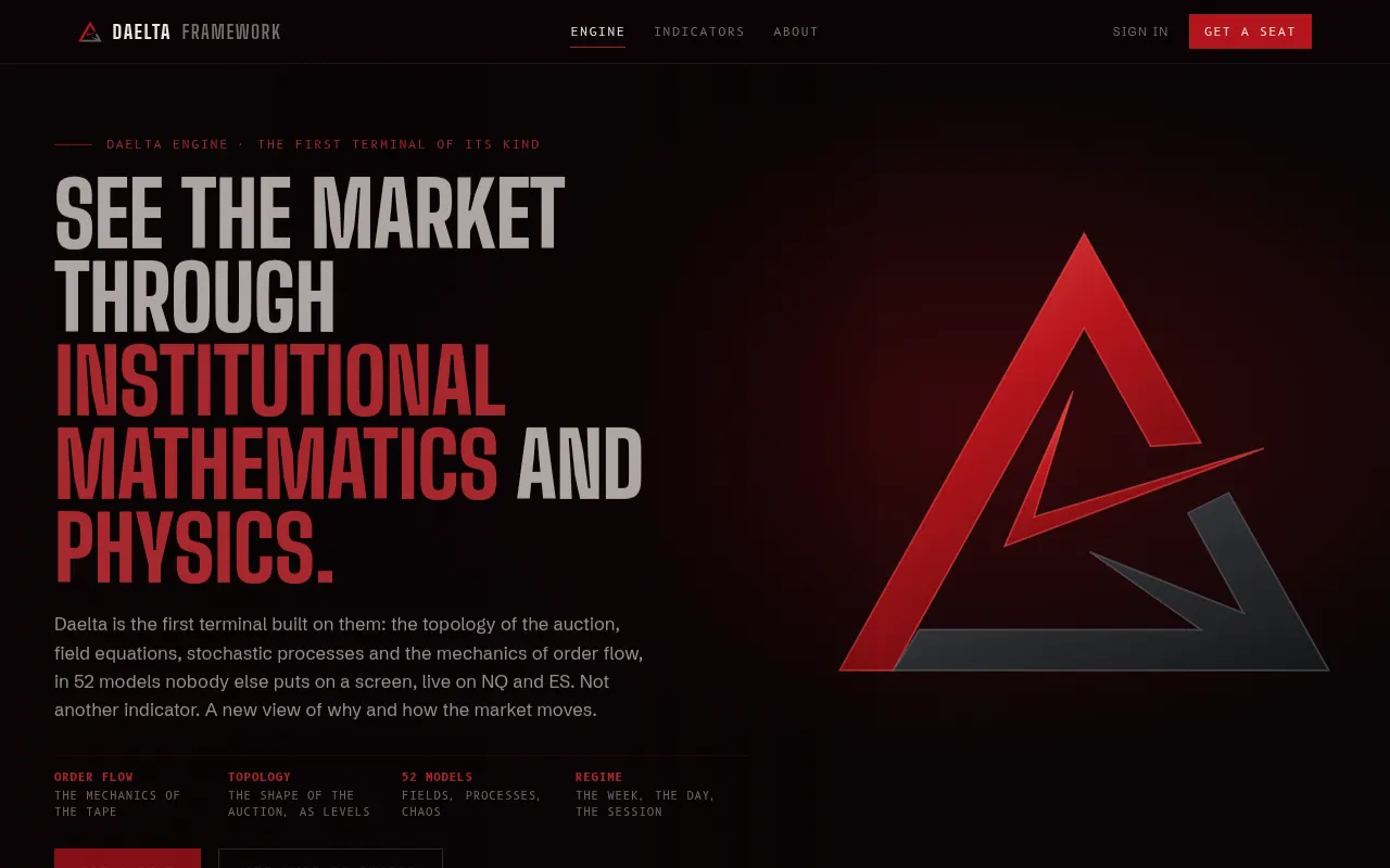 Screenshot of daeltaframework.com