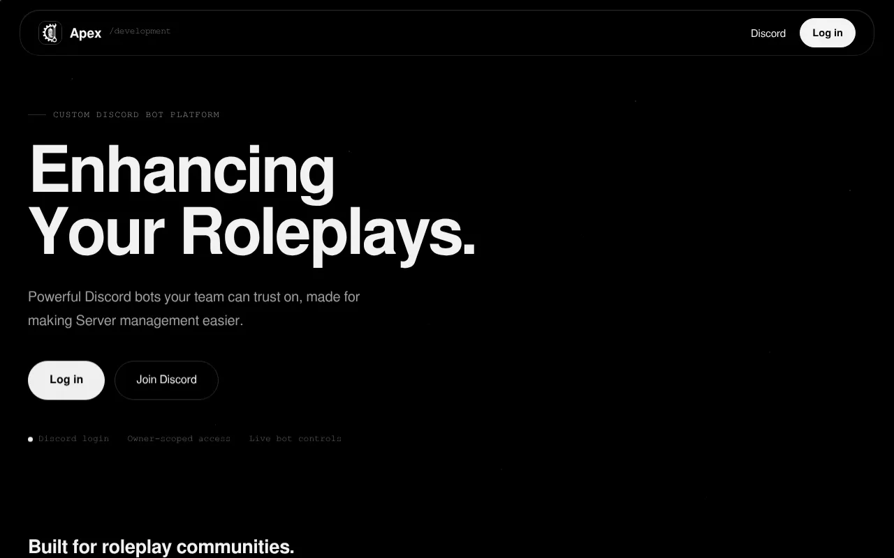 Screenshot of apexdevelopment.cc
