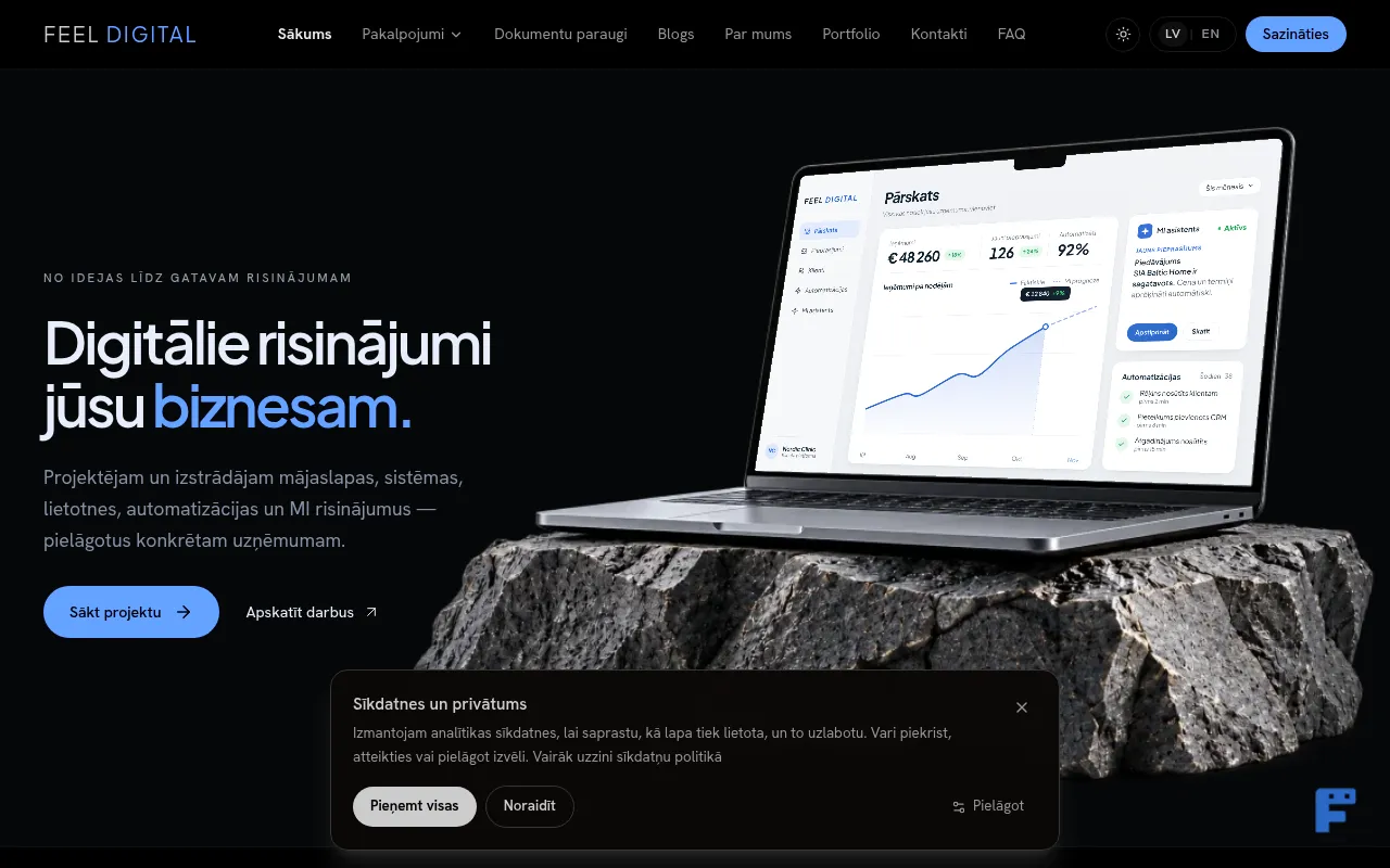 Screenshot of feeldigital.lv