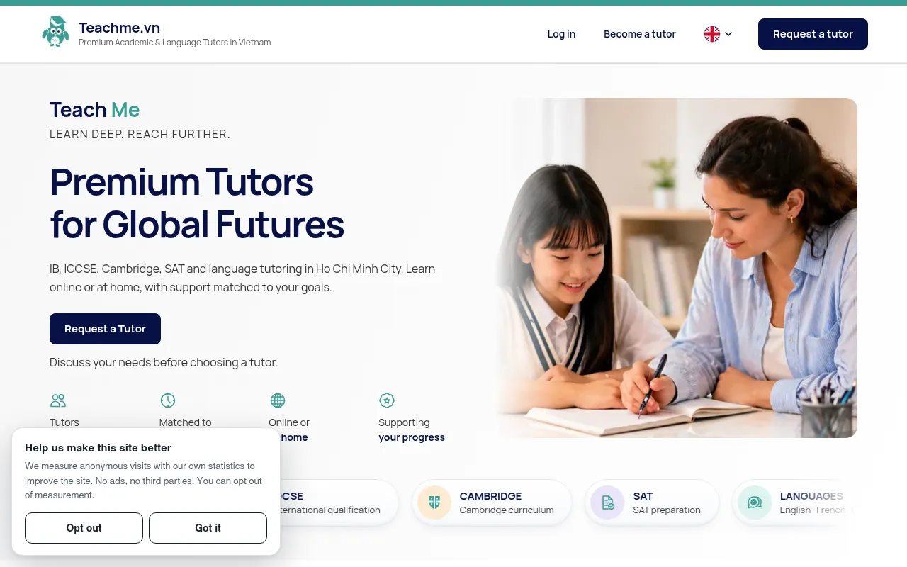 Screenshot of teachme.vn