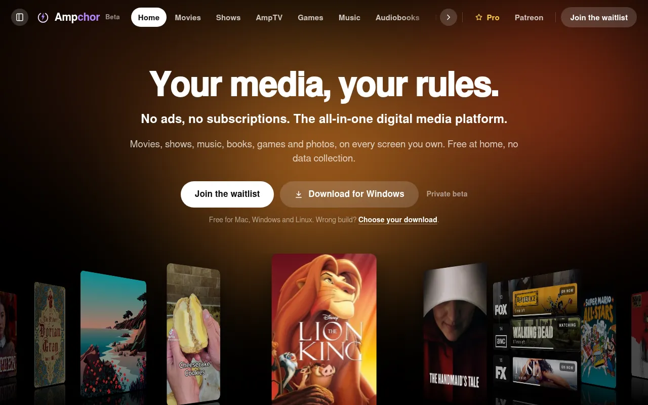 Screenshot of ampchor.com