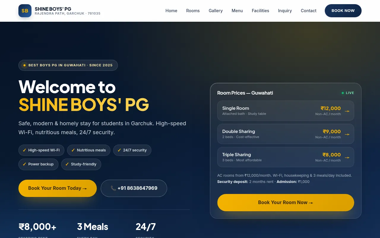 Screenshot of shineboyspgguwahati.kesug.com