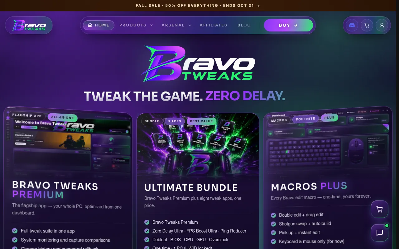 Screenshot of bravotweaks.com