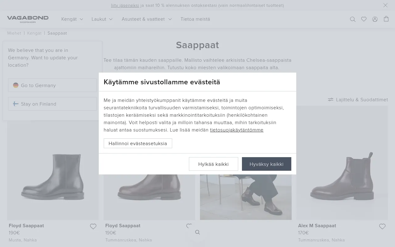 Screenshot of vagabond.com