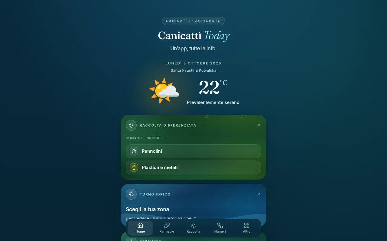 Screenshot of canicattitoday.it