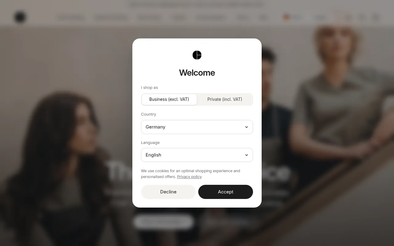 Screenshot of chefscotton.com