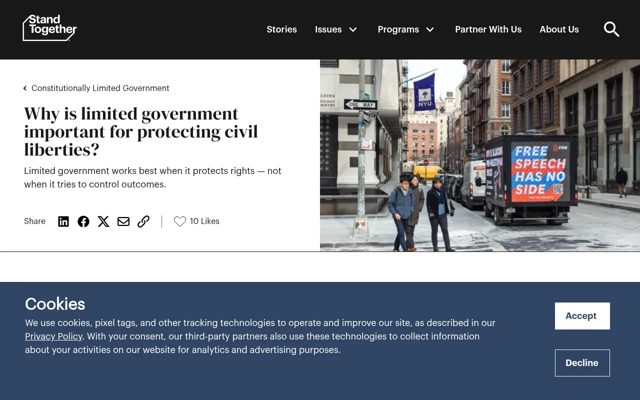 Screenshot of standtogether.org