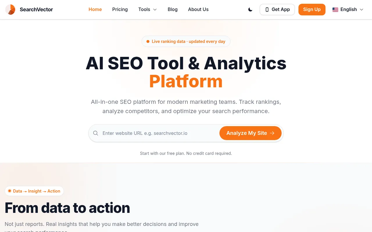 Screenshot of searchvector.io