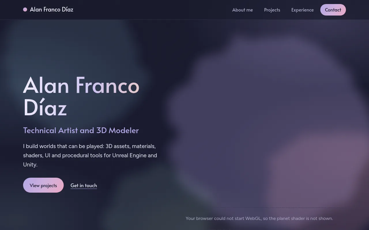 Screenshot of francoda3d.github.io