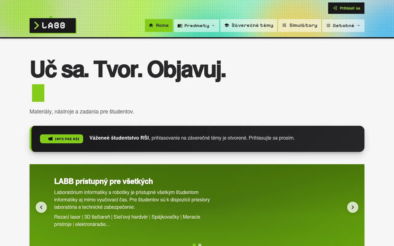 Screenshot of labb.sk