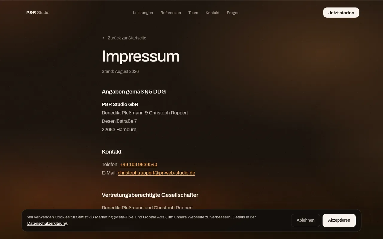 Screenshot of pr-web-studio.de