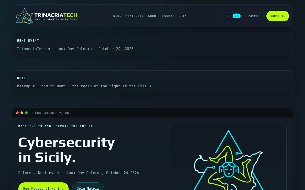 Screenshot of trinacriatech.it
