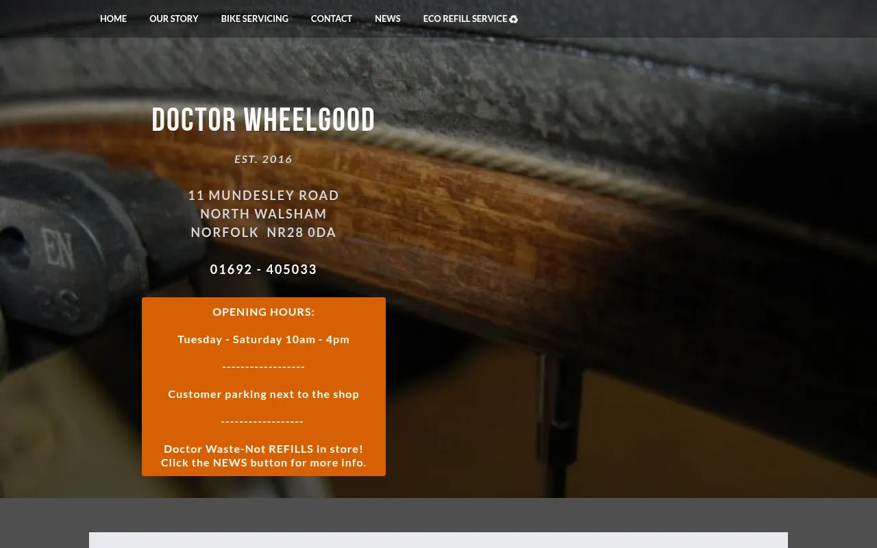 Screenshot of doctorwheelgood.co.uk