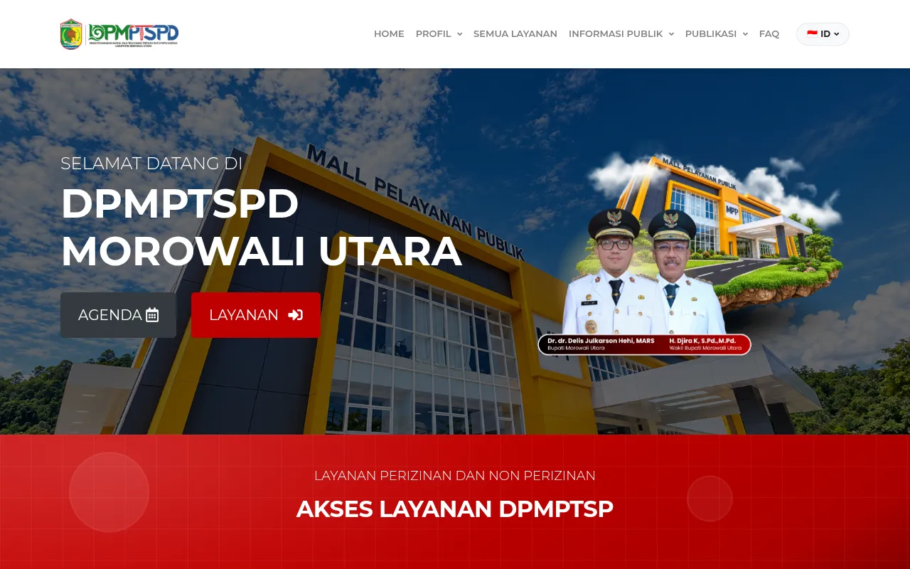 Screenshot of dpmptspd-dev.vavanedev.my.id