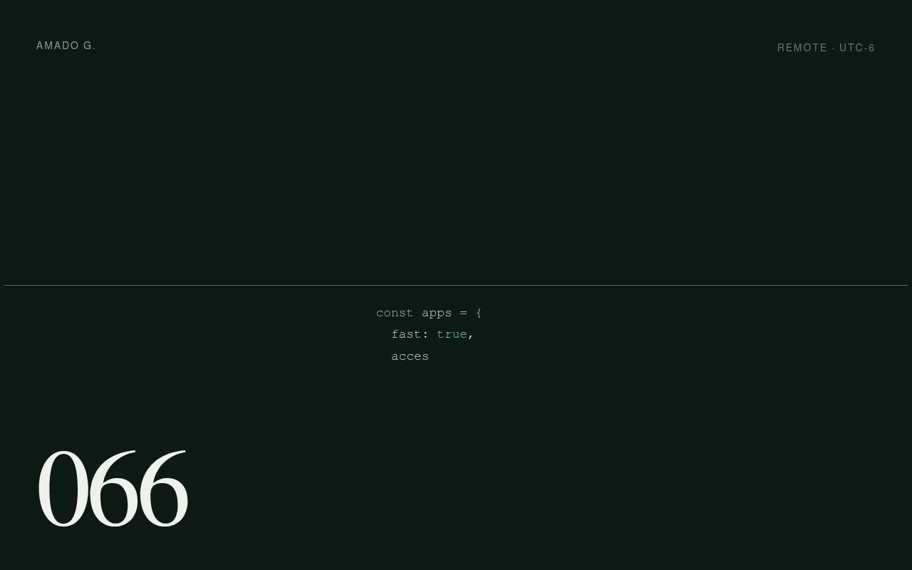 Screenshot of portfolio.amado-developer.workers.dev