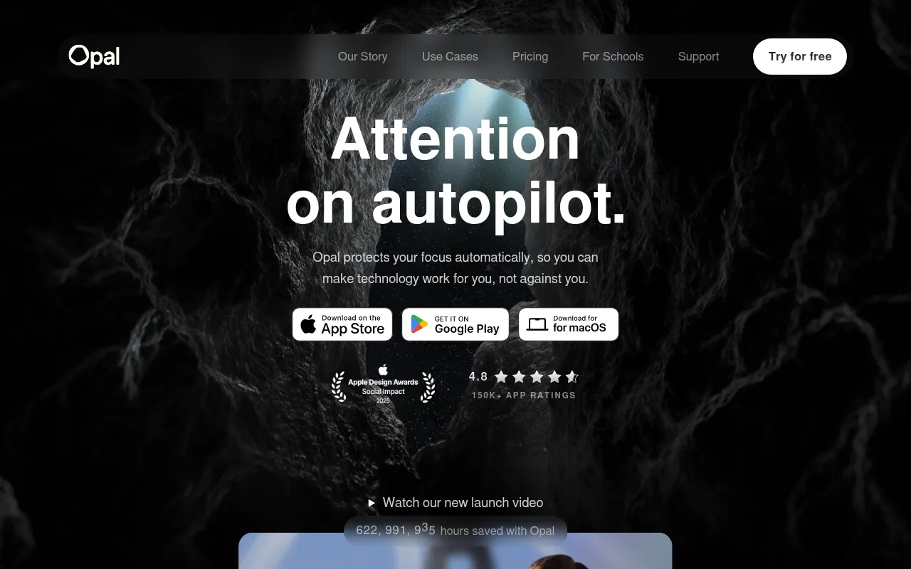 Screenshot of opalapp.com