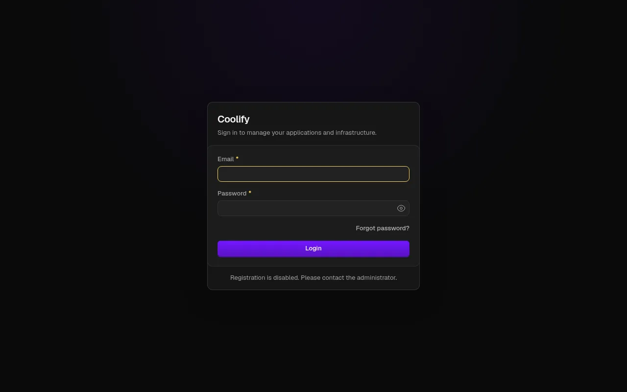 Screenshot of 91.98.31.6.nip.io