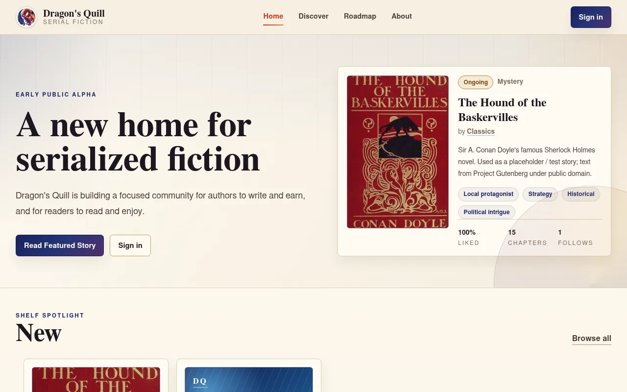 Screenshot of dragonsquill.net