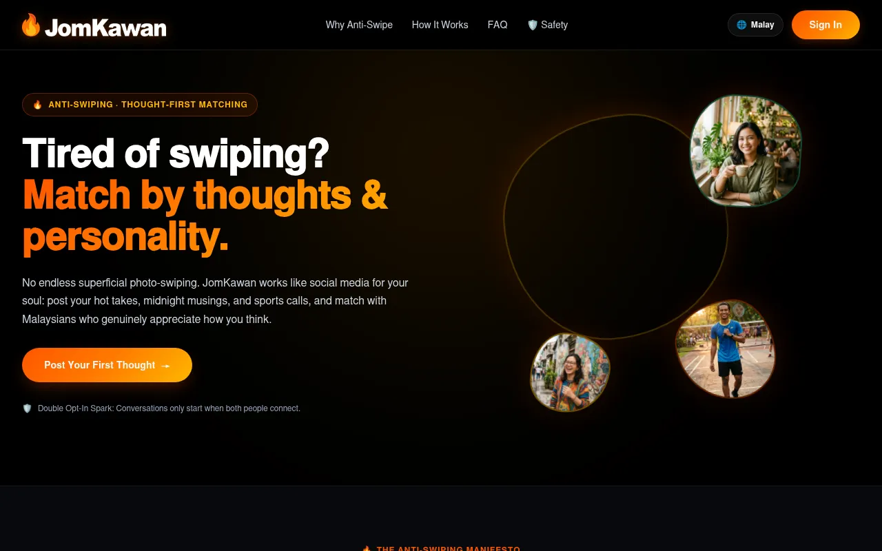 Screenshot of jomkawan.com