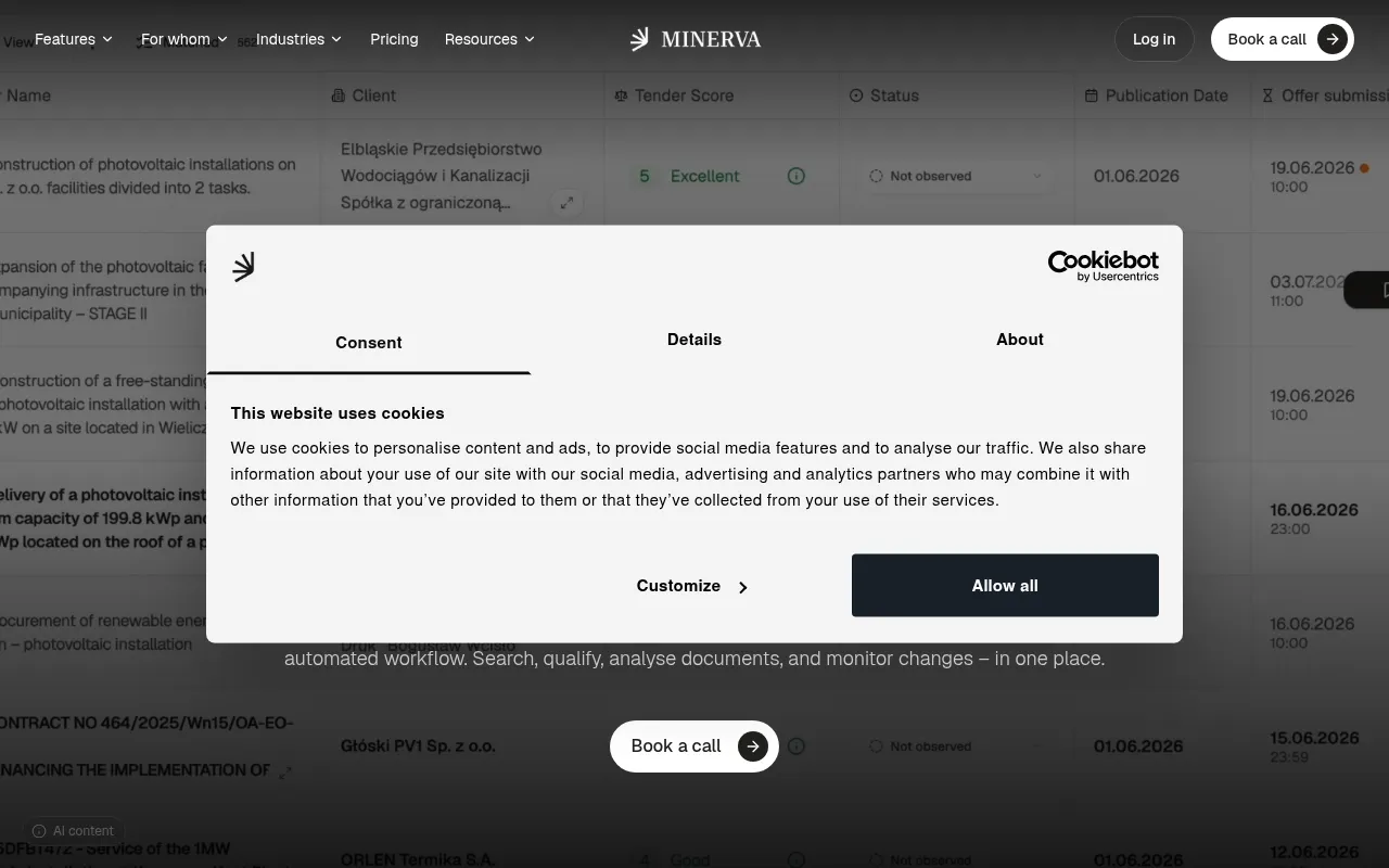 Screenshot of useminerva.com