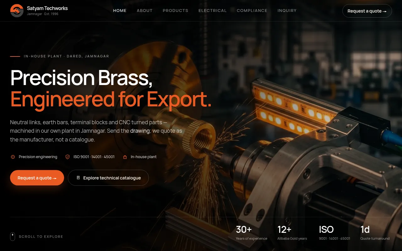 Screenshot of satyamtechworks.com