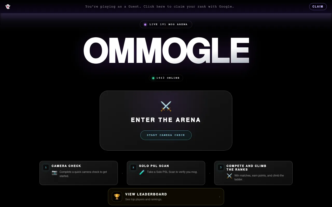 Screenshot of ommogle.com
