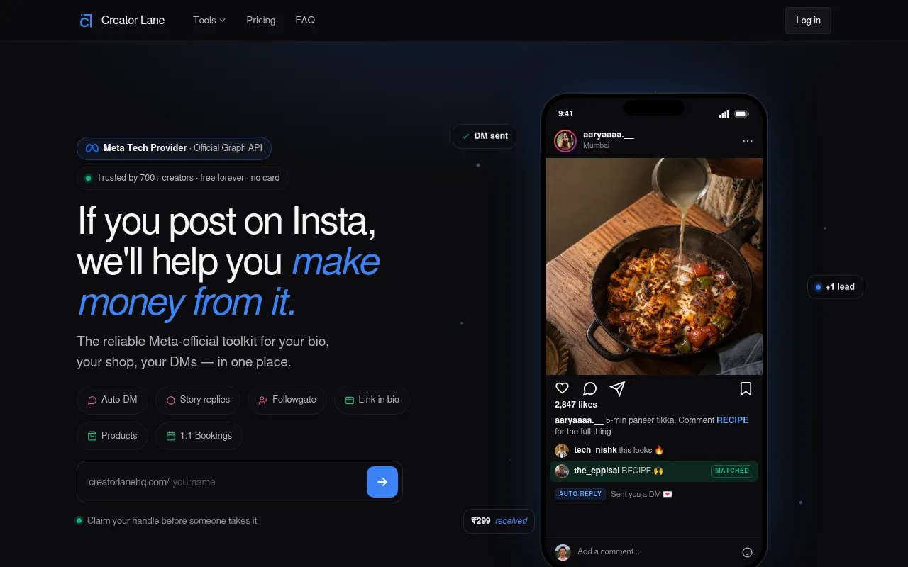 Screenshot of creatorlanehq.com