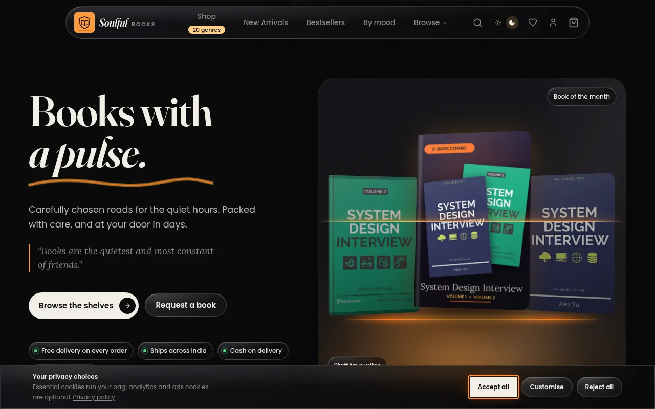 Screenshot of soulfulbooks.in
