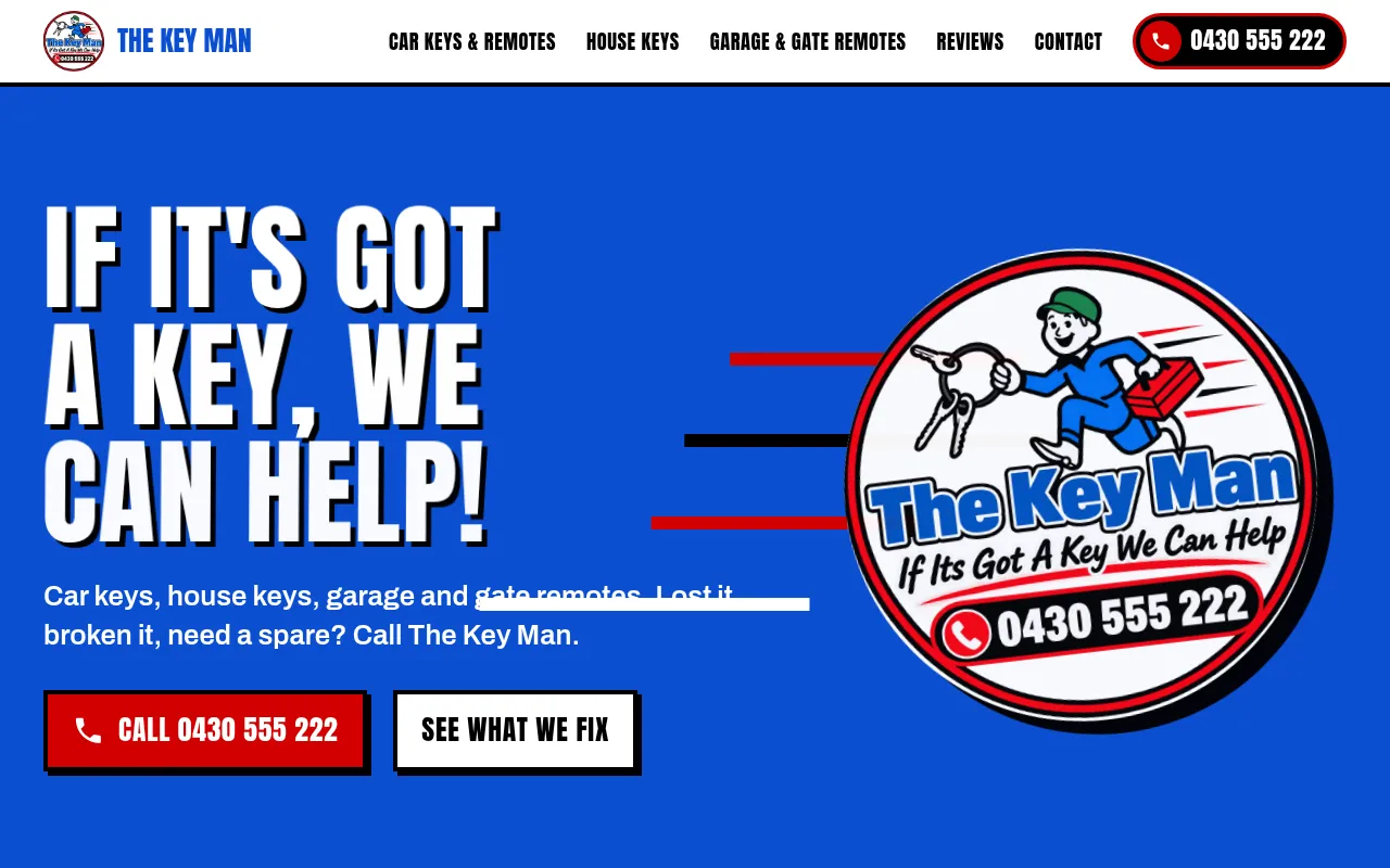 Screenshot of thekeyman.com.au