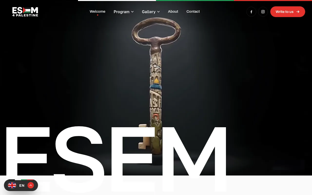 Screenshot of esem4palestine.be