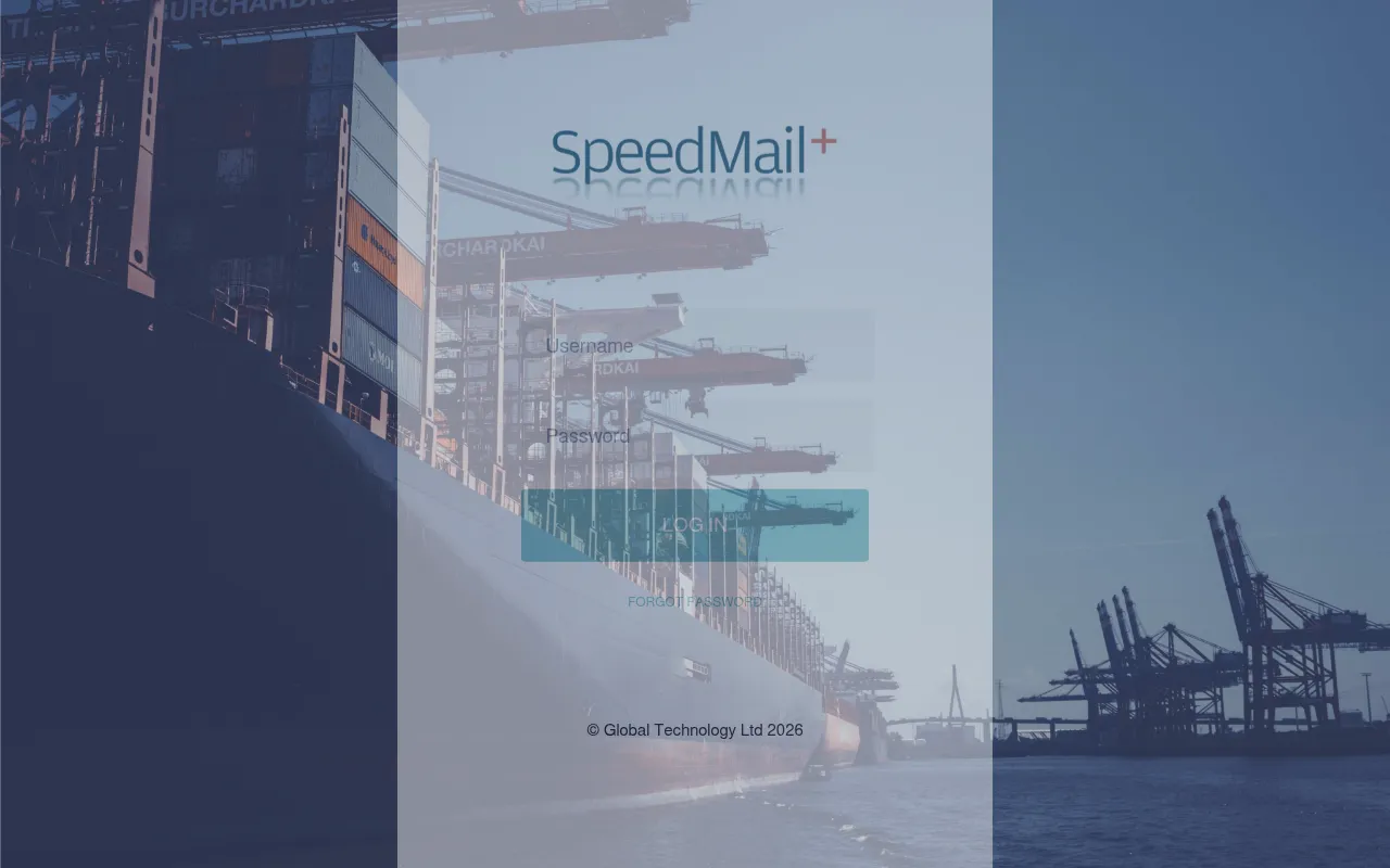 Screenshot of speedmail.speedcast.com