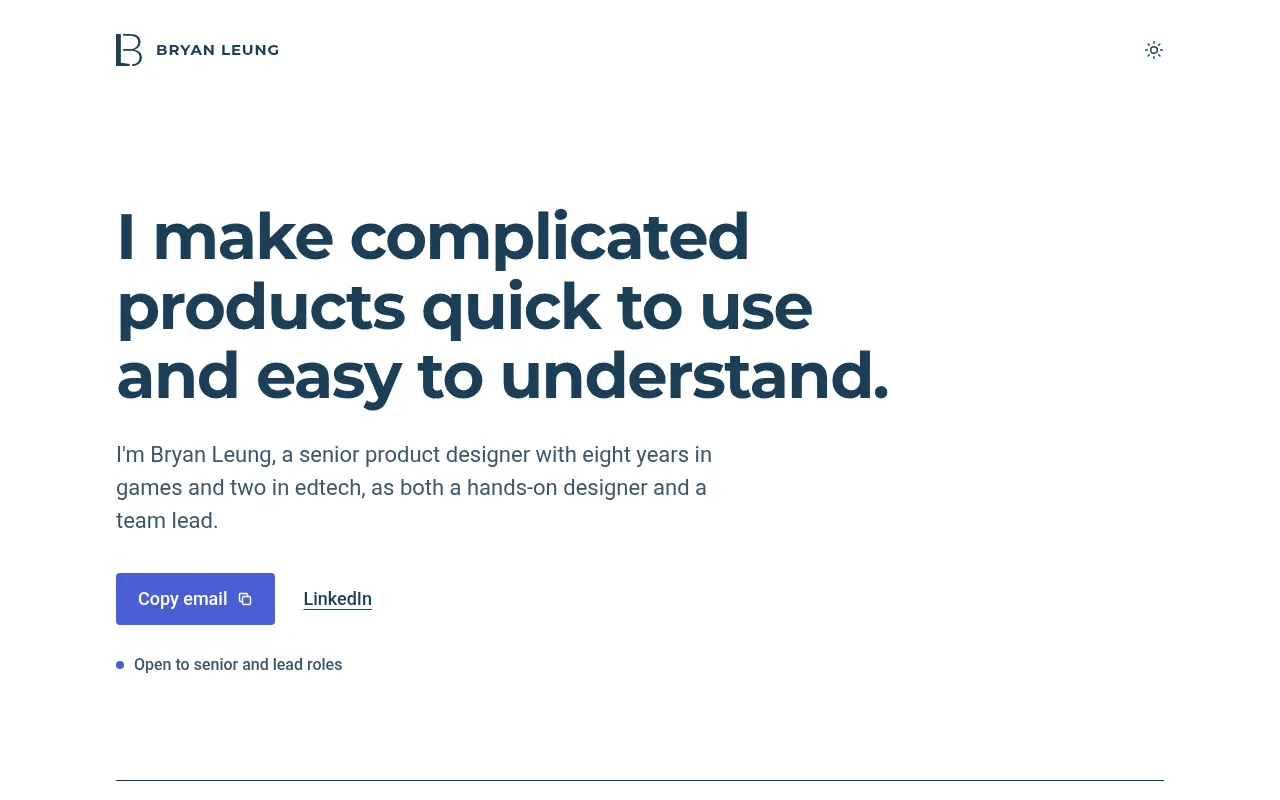 Screenshot of bryanleung.com