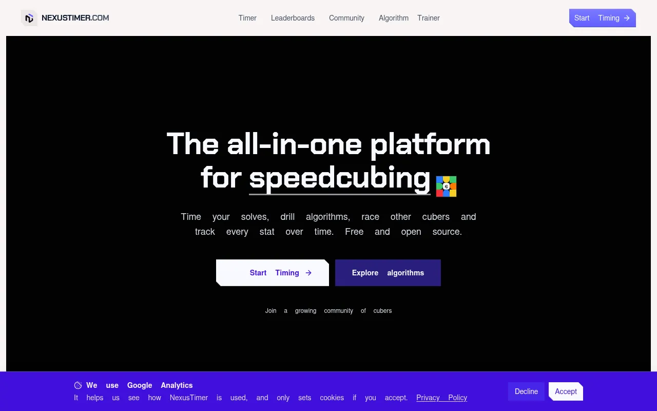 Screenshot of nexustimer.com