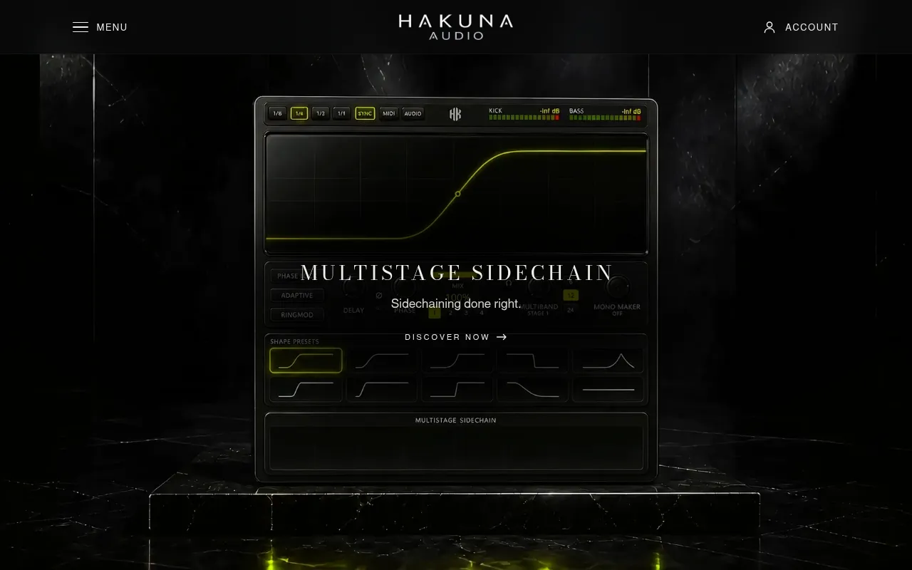 Screenshot of hakunaaudio.com
