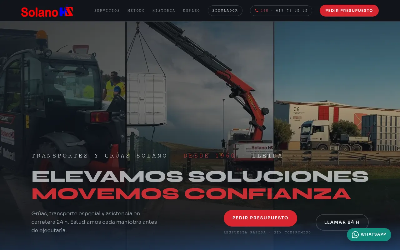 Screenshot of gruassolano.com