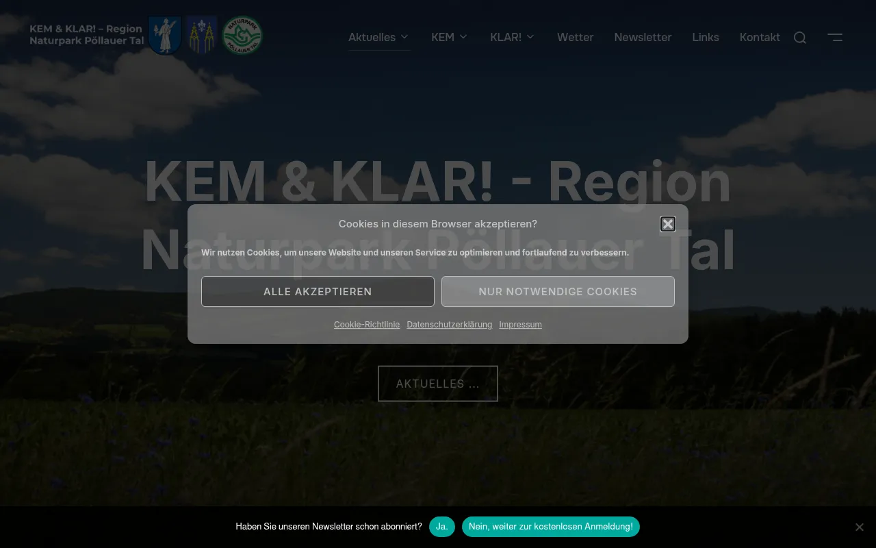 Screenshot of klima-naturpark-poellauertal.at