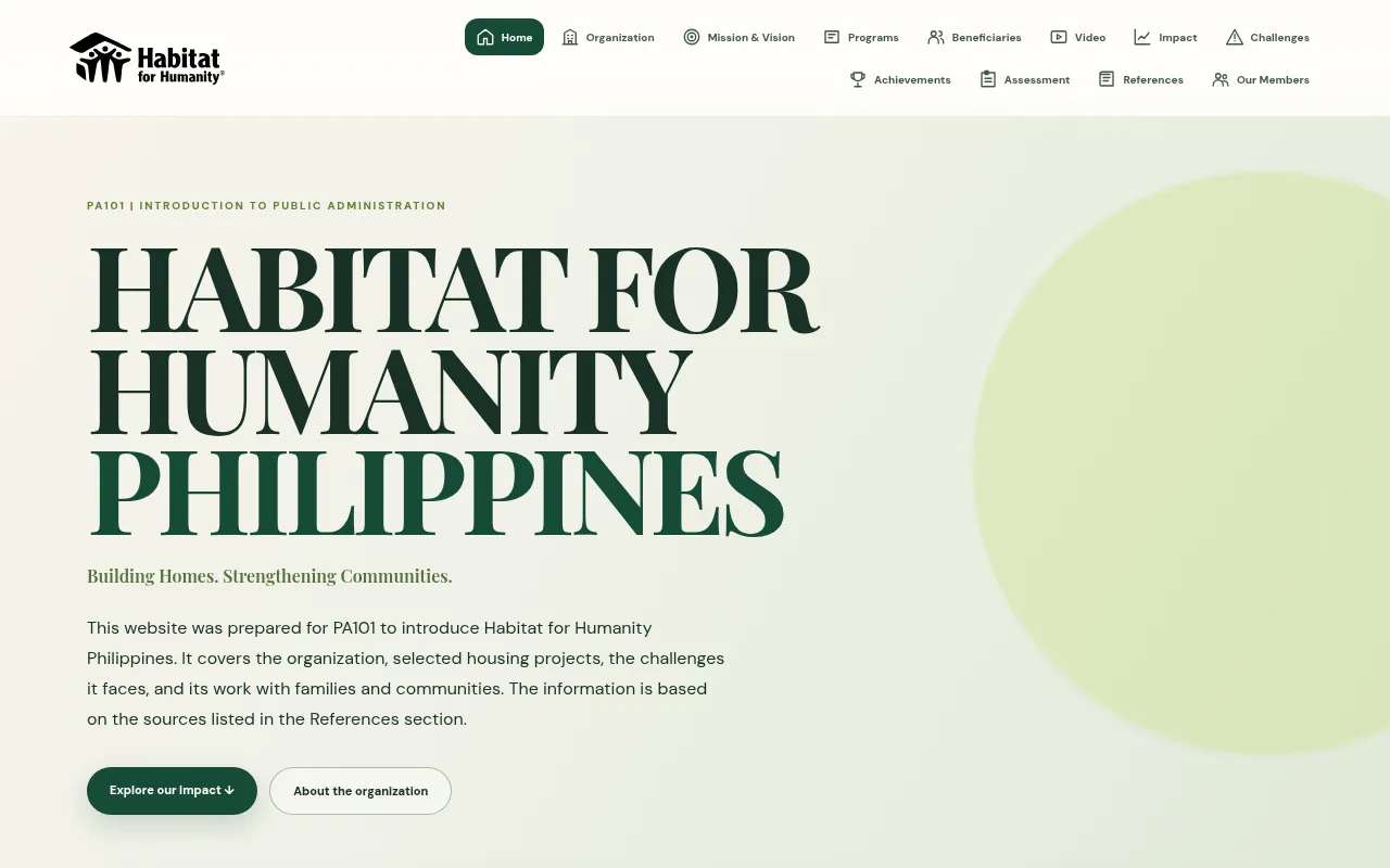 Screenshot of habitatphilippines.sitesi.tc