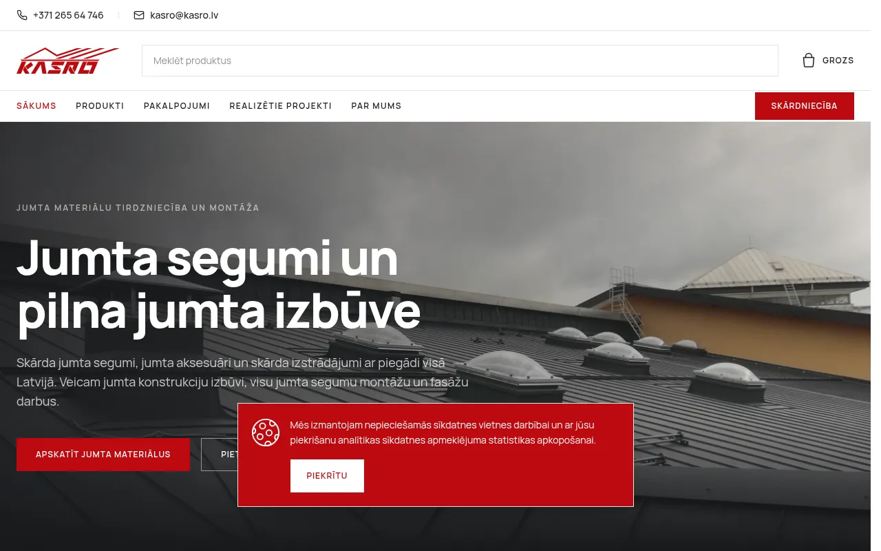 Screenshot of kasro.lv