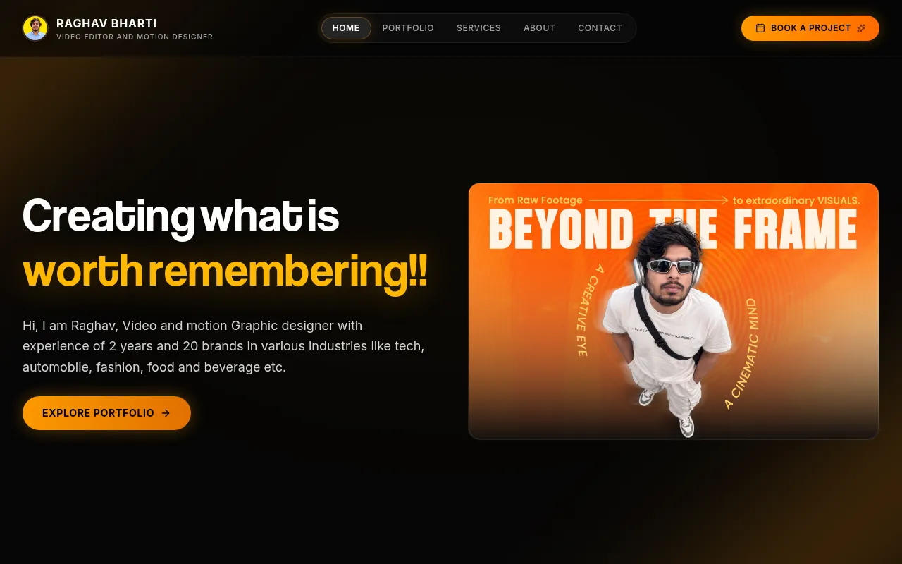 Screenshot of raghavbharti.com