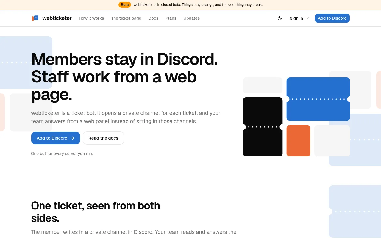 Screenshot of webticketer.xyz