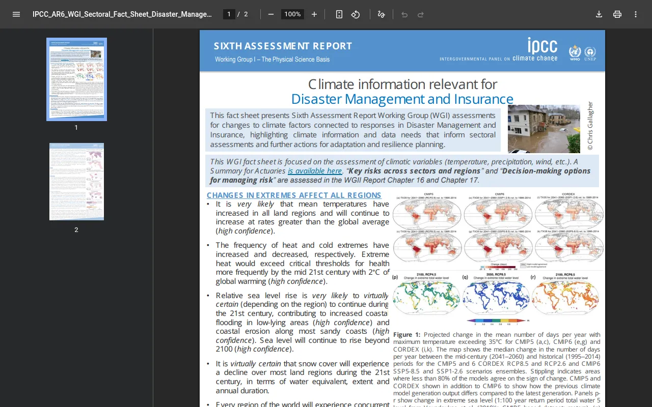 Screenshot of ipcc.ch