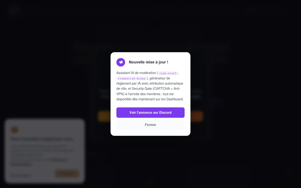 Screenshot of sentrycord.com