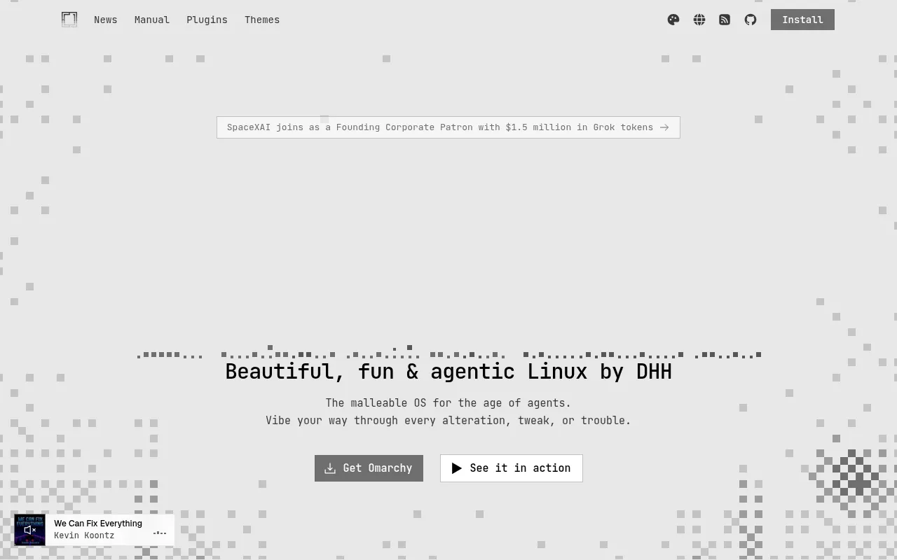 Screenshot of omarchy.org